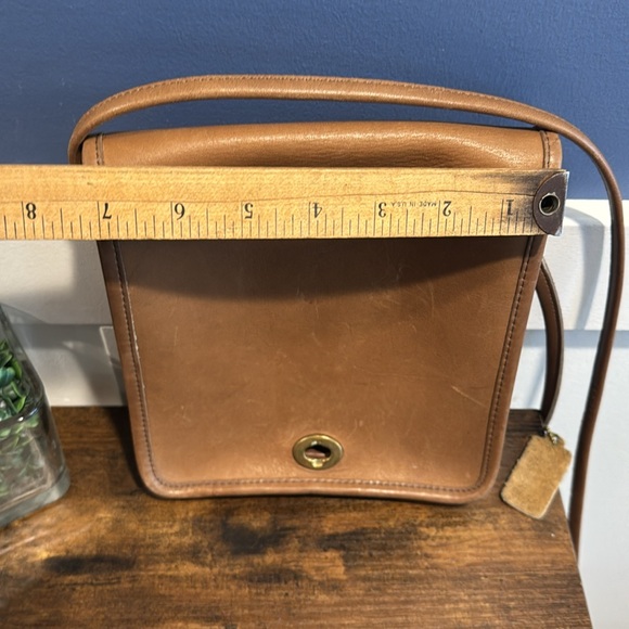 Coach Vintage Leather Compact Pouch bag brown leather turnlock - Picture 13 of 14